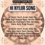 Hi Nyijir song, Arunachal Nyishi song,