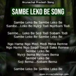 Sambe Leko Be song, Arunachal Pradesh Song,